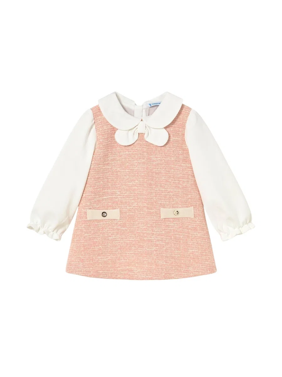 Mayoral Vestido Combinado Punto Tweed para bebé niña Petisui