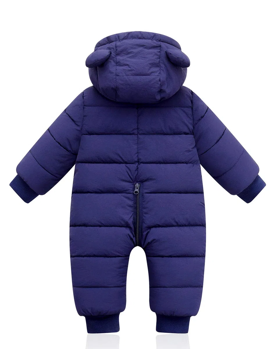 Happy Cherry - Bebé Mono Acolchado Mameluco con Capucha Niño Niña Ropa de Una Pieza Mangas Largas Chaqueta Invierno Cálido Pelele Entero para Outdoor Aire Libre - 6-36 Meses