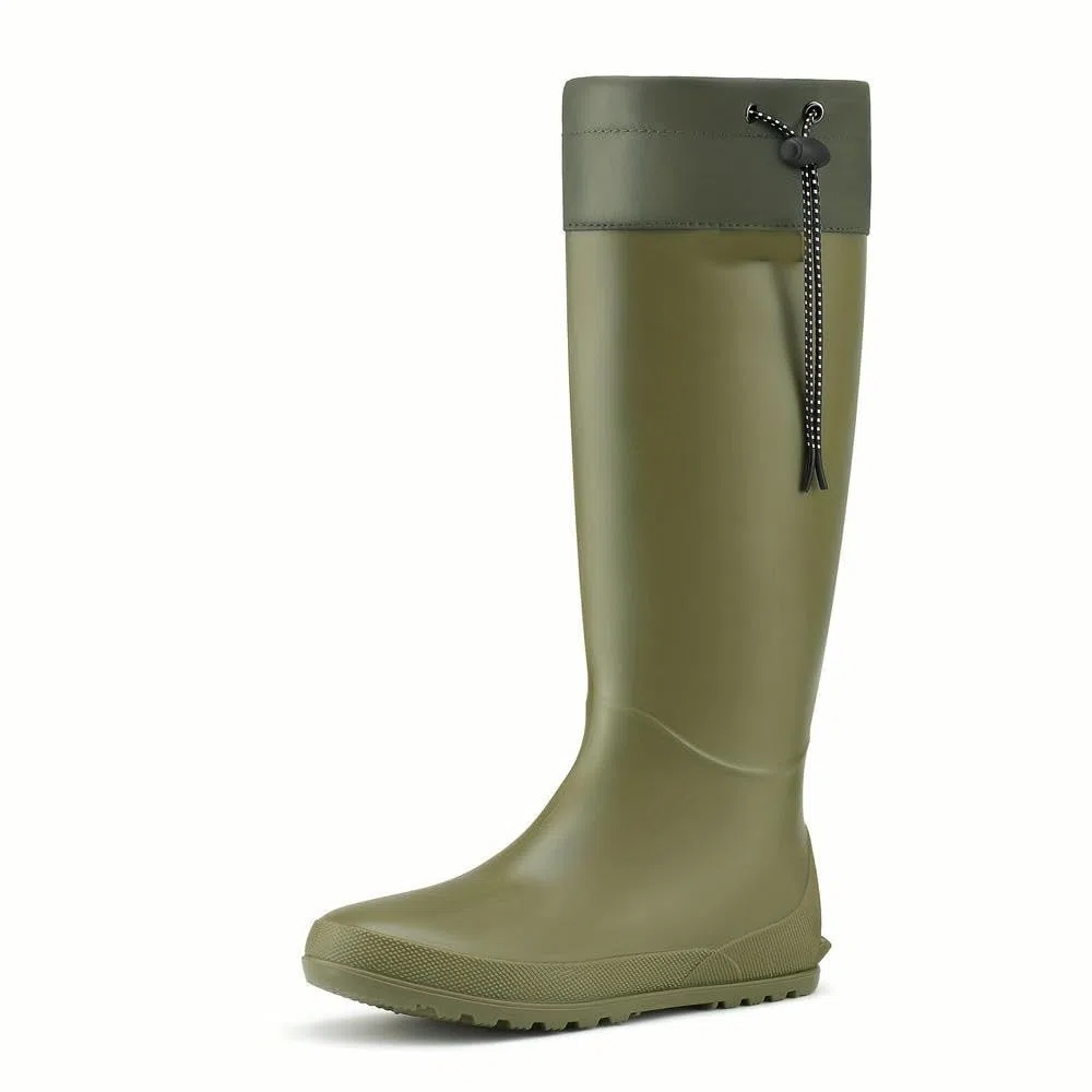 Botas de Lluvia de Goma para Mujer, Impermeables, Plegables, Altas, para jardín, Botas de Agua Ligeras, Botas para el Barro