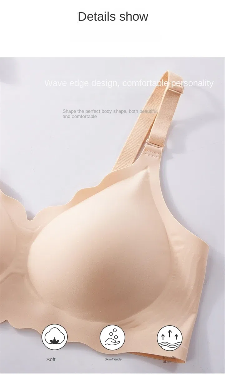 Sujetadores de gelatina sin varillas para mujer, cobertura completa, cómodos, push up, para dormir todos los días, brasier suave, brasier reductor para mujer