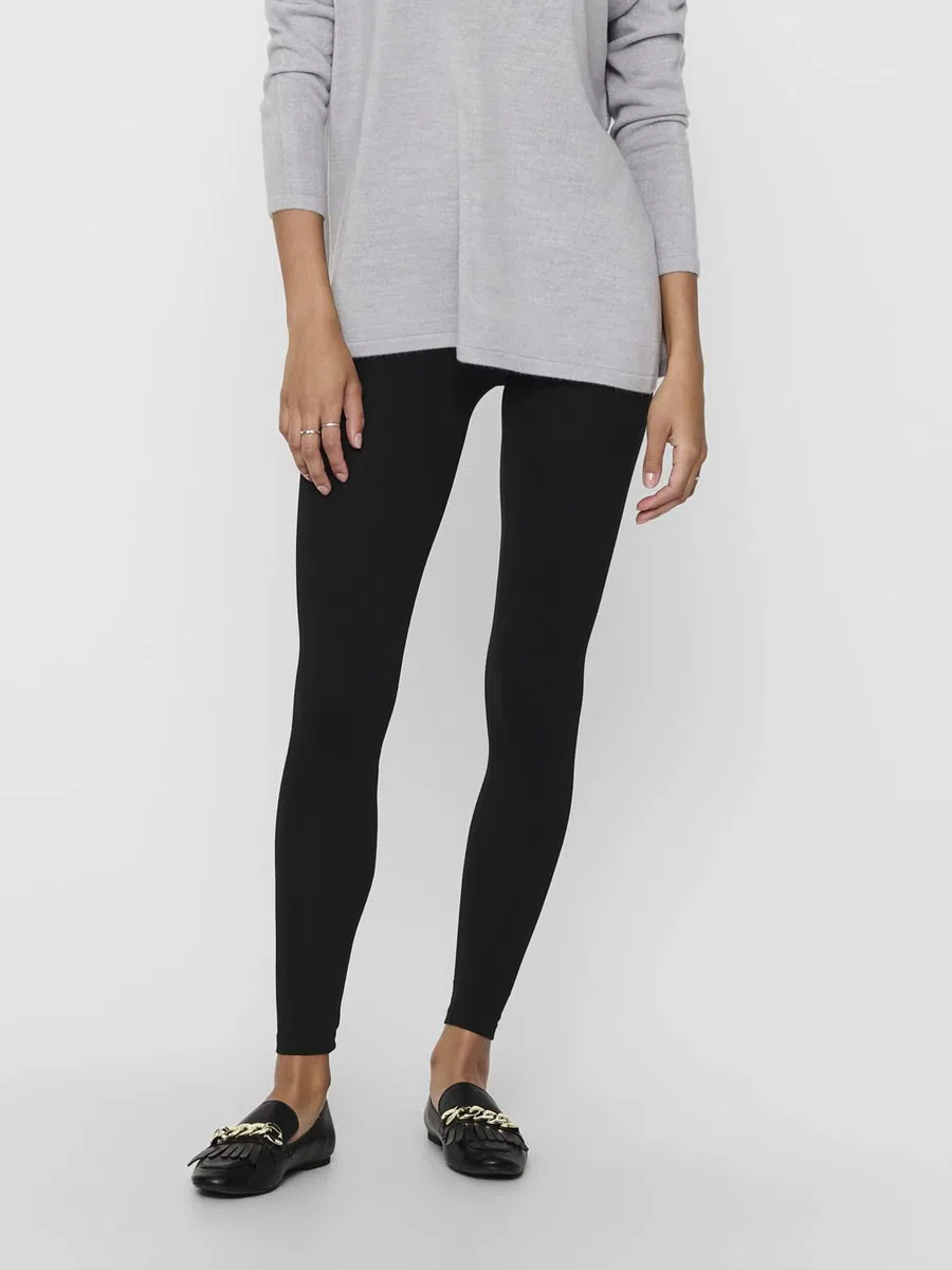 ONLY Paquete de 3 Leggings Negros Mujer - Opacos - para Salir a divertirse, Practicar Deporte, Hacer Yoga o IR al Gimnasio - 95% de algodón 15209151