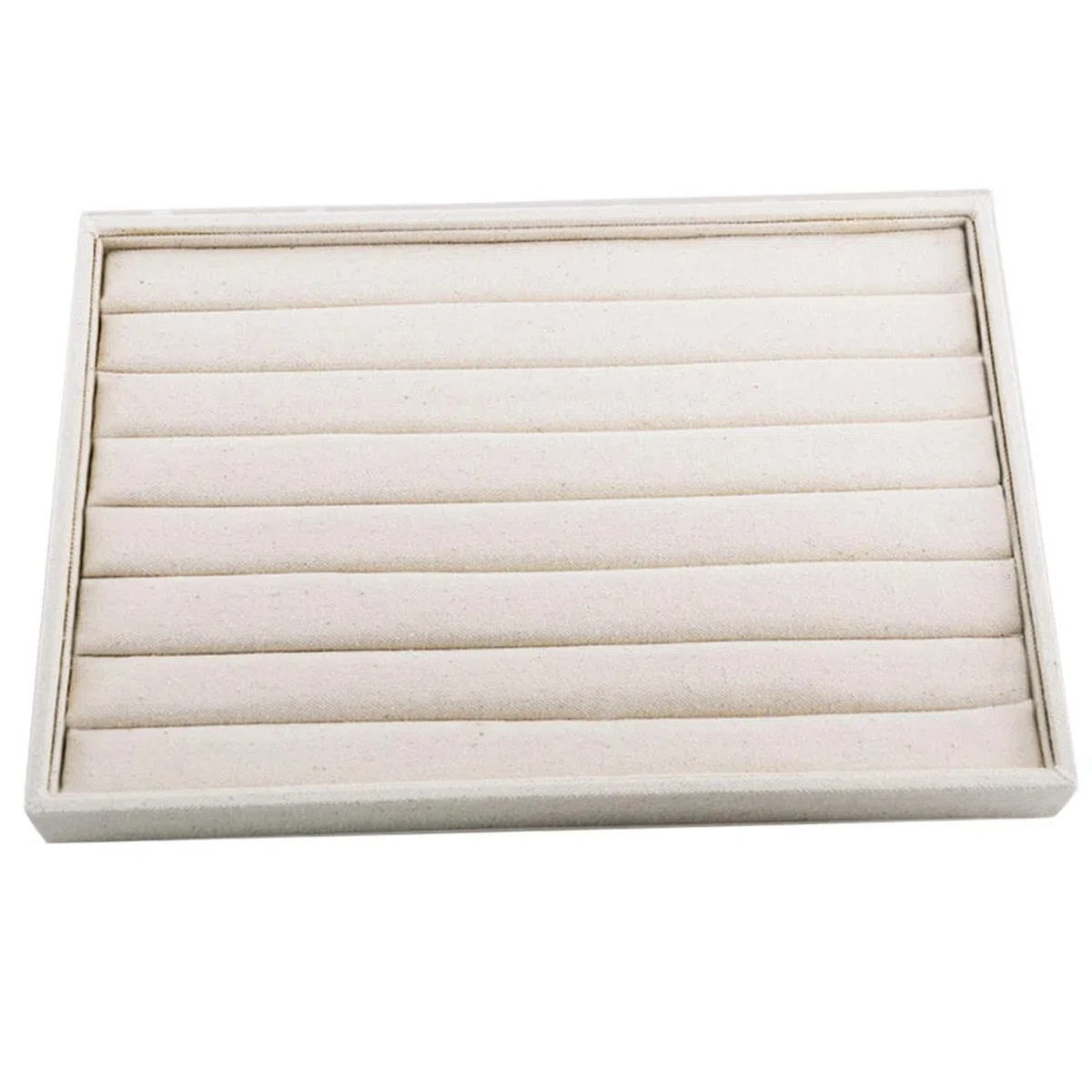 Bandejas para Joyas Bandeja Multifuncional De Lino Beige For Joyas, Organizador De Exhibición De Aretes, Caja De Almacenamiento For Aretes Y Collares para Joyas(Style 3)