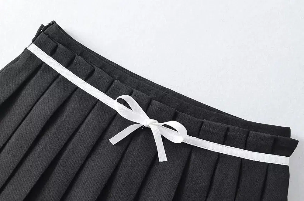 Faldas Cortas de Mujeres - Summer Elegante Mujer Falda Plisada Casual con la caña de Cintura Baja Skort Skort A -Line Femenina Extremadamente Corta