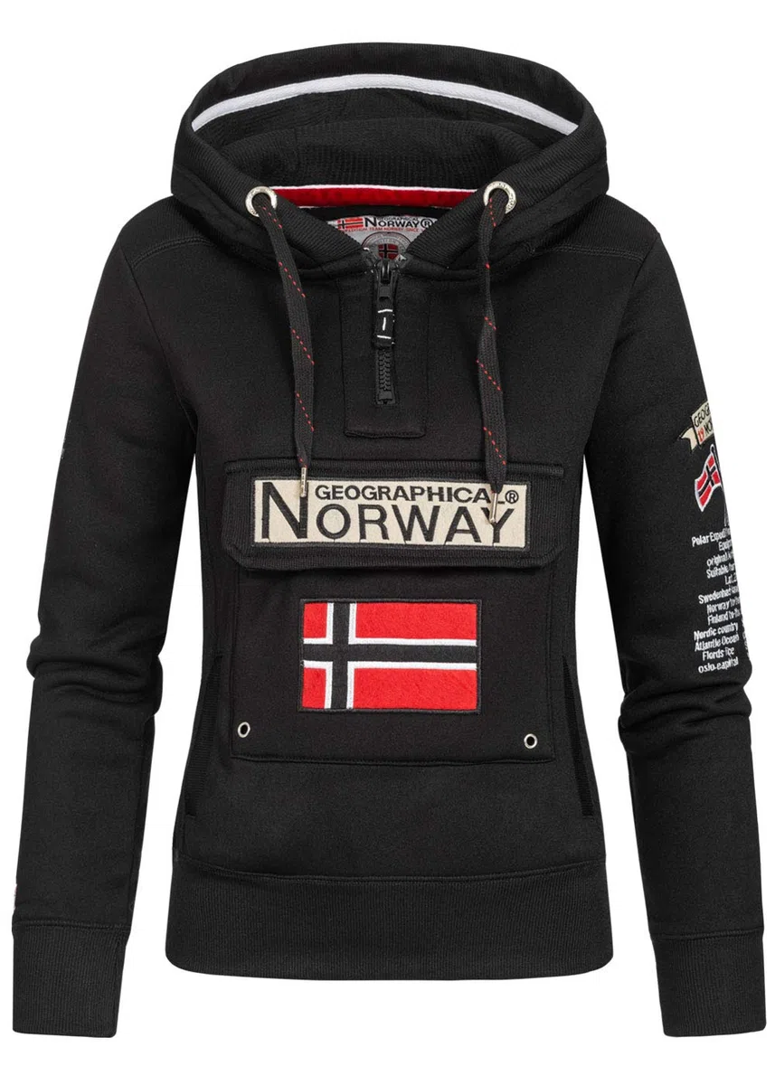 Geographical Norway Gymclass Lady - Sudaderas Mujer con Capucha Y Bolsillos - Sudadera Manga Larga Chaqueta Caliente - Cremallera Jersey Mujeres Primavera Verano Otoño Invierno
