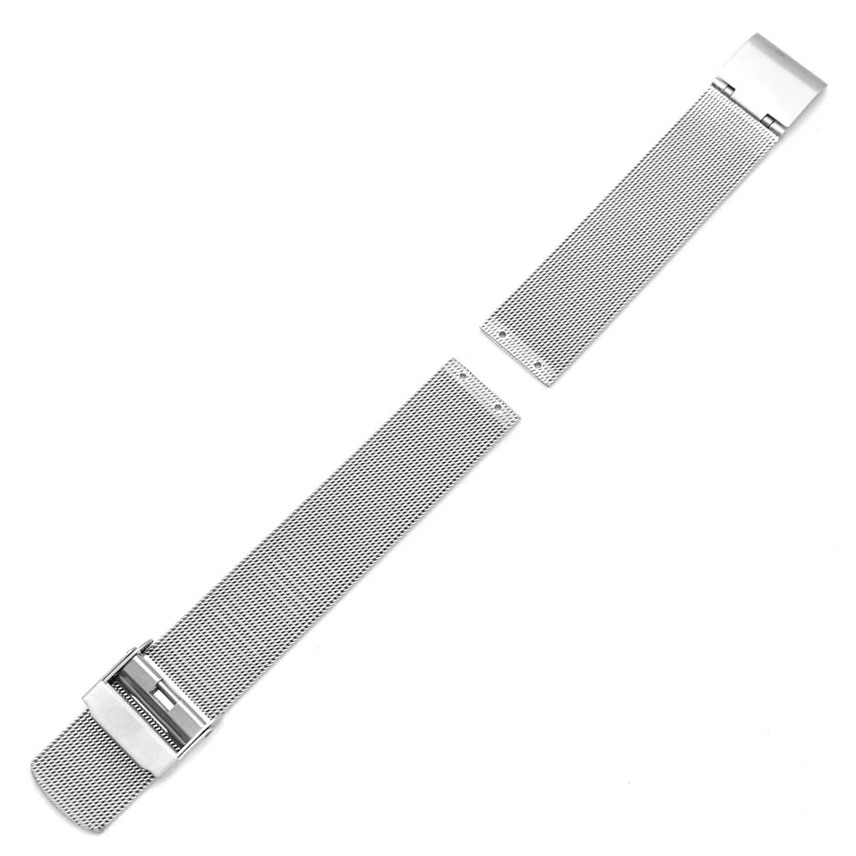Correa de reloj de acero inoxidable de 18 mm de repuesto para Skagen (plata)