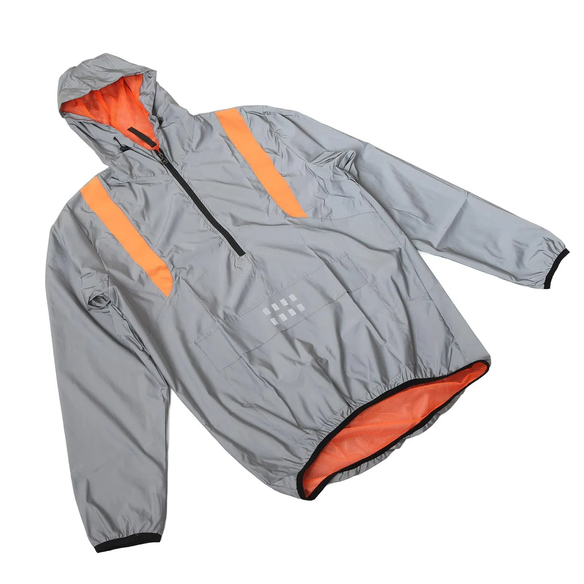 Alomejor Chaqueta de Ciclismo, Chaqueta Cortavientos de Poliéster con Rayas Reflectantes, Bolsillos con Cremallera, para Deportes Al Aire, Ciclismo, Correr, Senderismo (2XL)