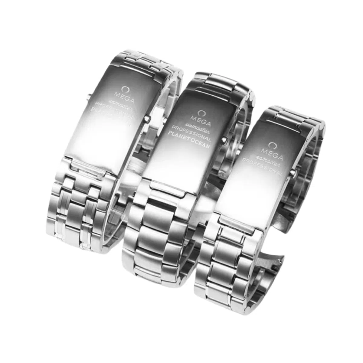 Correa Reloj Acero Inoxidable Sólido 20mm 22mm Extremos Curvos, Brazalete Banda Metal Recambio para Omega Seamaster 300 Collection-C 20mm