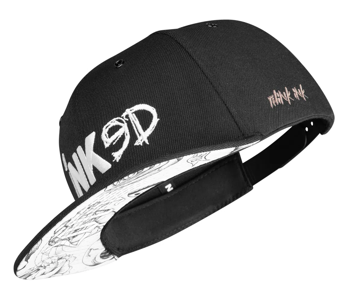 Nebelkind Snapback Cap Men Women Inked Negro, One Size OneSize, tamaño Ajustable, Unisex, Gorra de béisbol Moda, Estilo Streetwear, Gorra de béisbol con Visera Recta, Retro