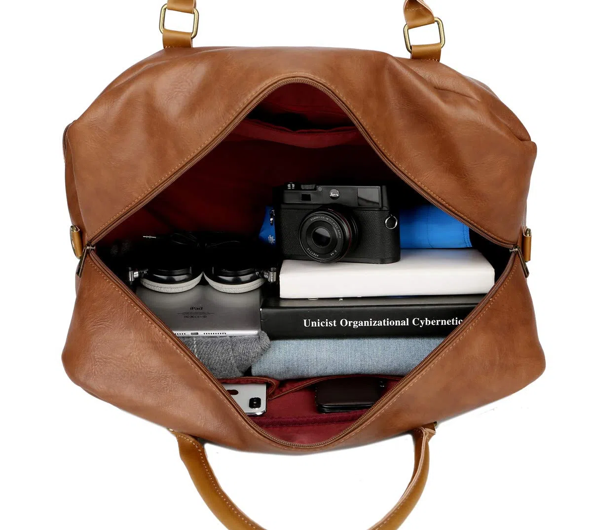 BAOSHA Bolsa de Viaje Grande de Piel sintética – Equipaje de Mano – Bolsa de Viaje – Bolsa de Fin de Semana con Compartimento para Zapatos para Hombre y Hombre – HB-38