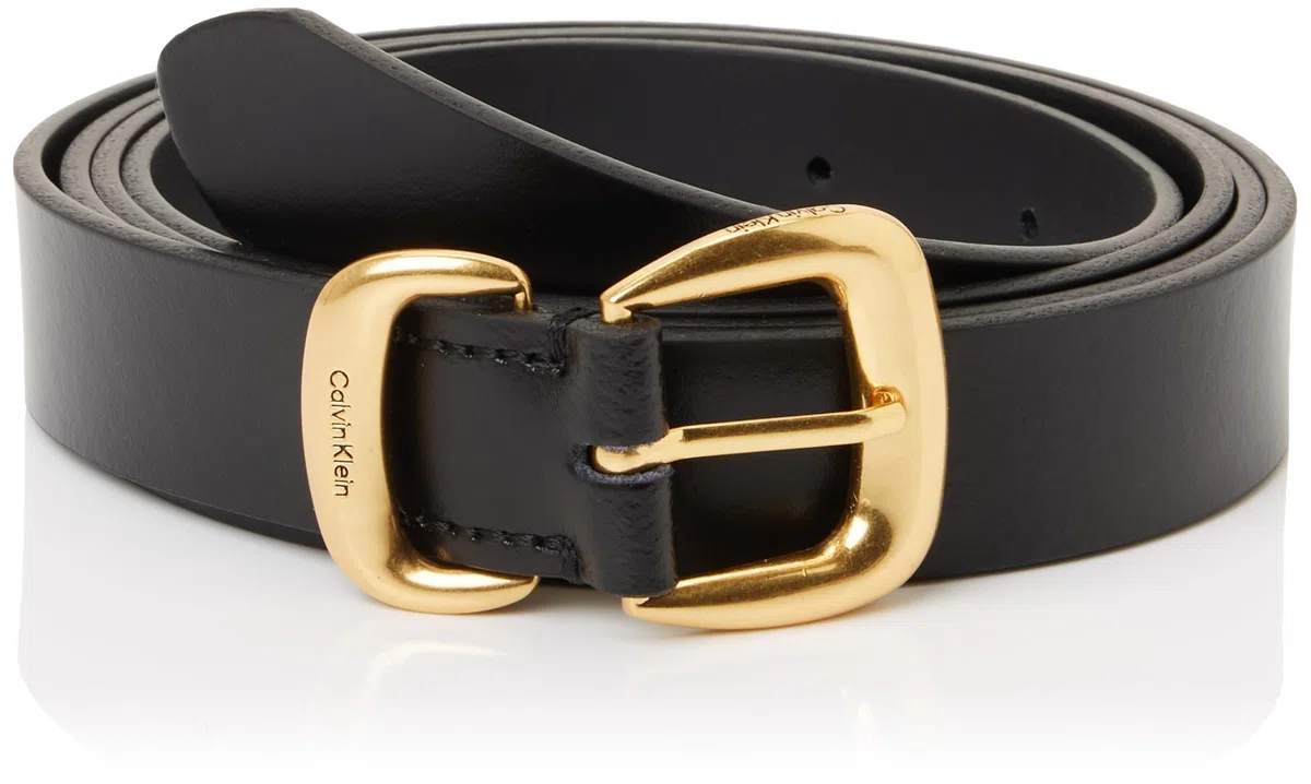 Calvin Klein Sarah 2 Piece Logo Buckle Belt 2 Lv04k7012g Cinturones Mujer (Pack de 1)