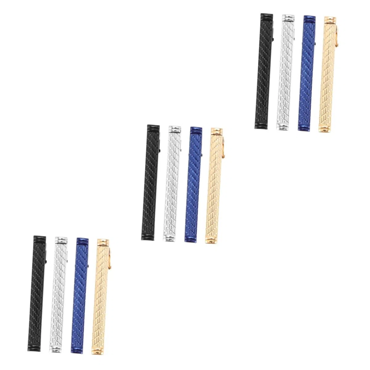 12piezas Clip De Corbata De Cobre Elegante Para Hombres De Práctico y Duradero Para Negocios y Ocasiones Especiales