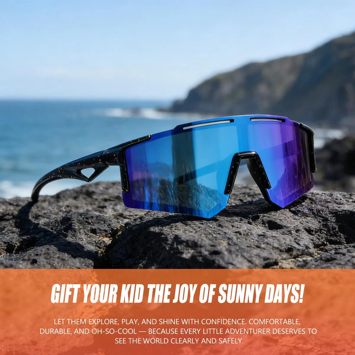 Paquete de 3 lentes de sol para niños y niñas, gafas de sol de béisbol para niños y niñas, softball, ciclismo, deportes, protección UV400