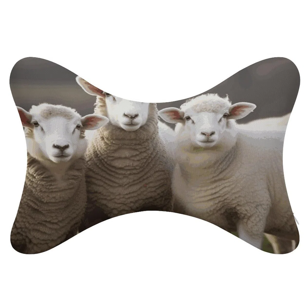 Almohada de oveja y cordero, núcleo de almohada de espuma viscoelástica, cojín, proporciona apoyo para el cuello, almohadas de coche para viajes y oficinas en casa.