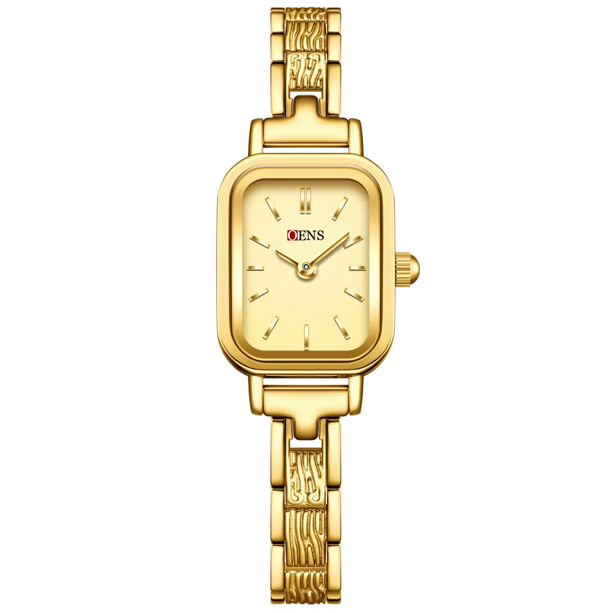 findtime Relojes dorados y plateados para mujer, reloj de pulsera para mujer