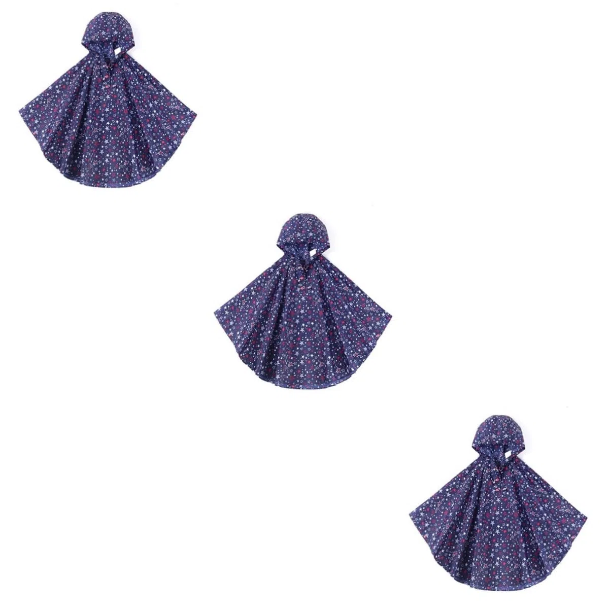 GALPADA 3piezas Chubasquero Infantil Capucha Para Niño y Poncho De y Reutilizable Color Azul