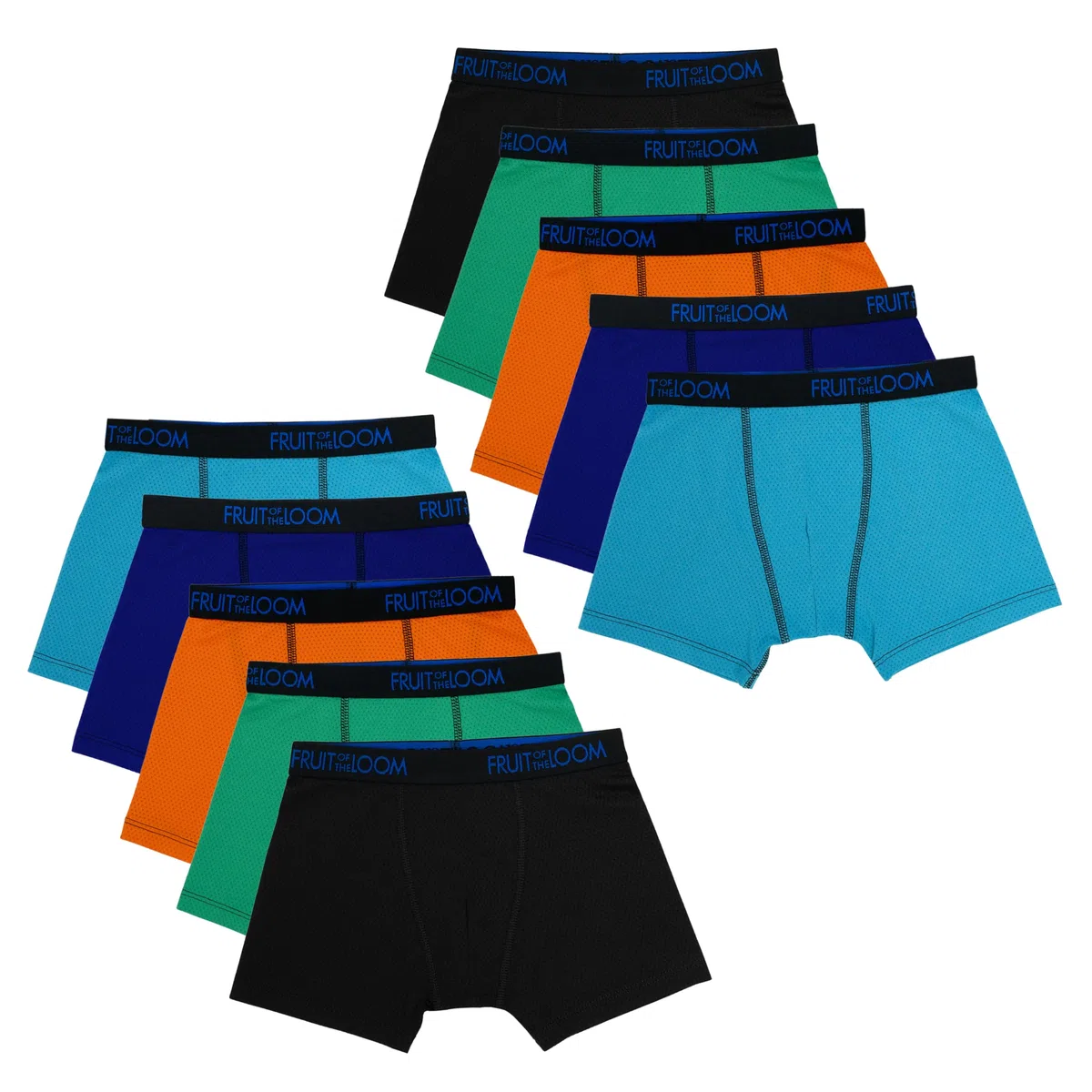 Fruit of the Loom Cooling Breathable Mesh Boxer Briefs Toddler Boy Cierre para Niños