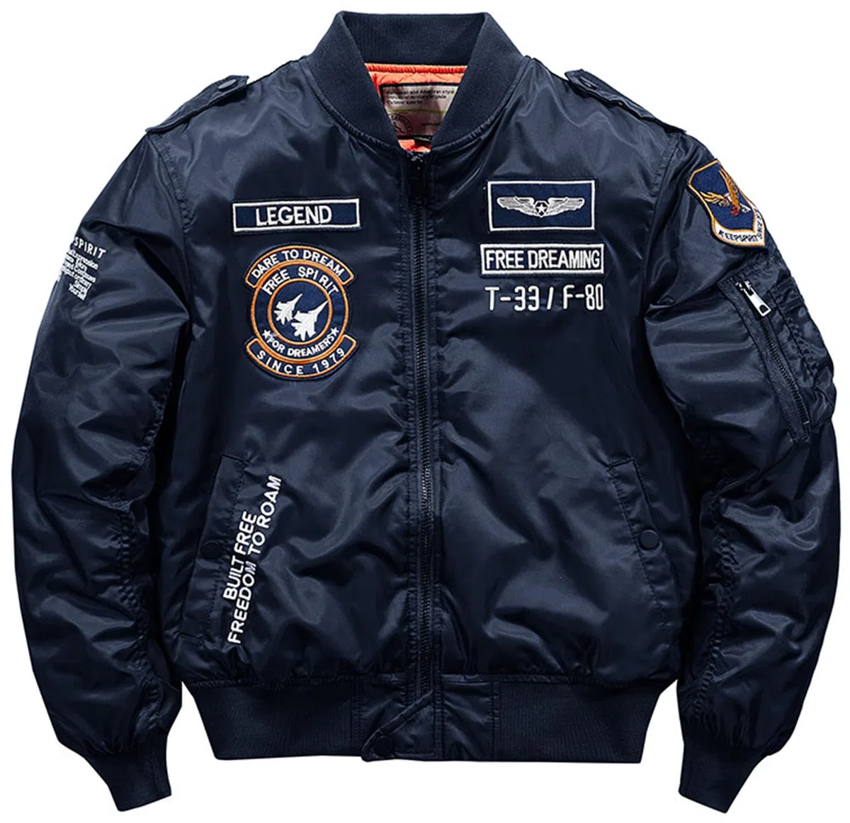 TangDao Chaqueta aviador de Hombre Con Cuello Alto Chaqueta Bomber de Entretiempo Cortavientos Chaqueta de Invierno deportiva