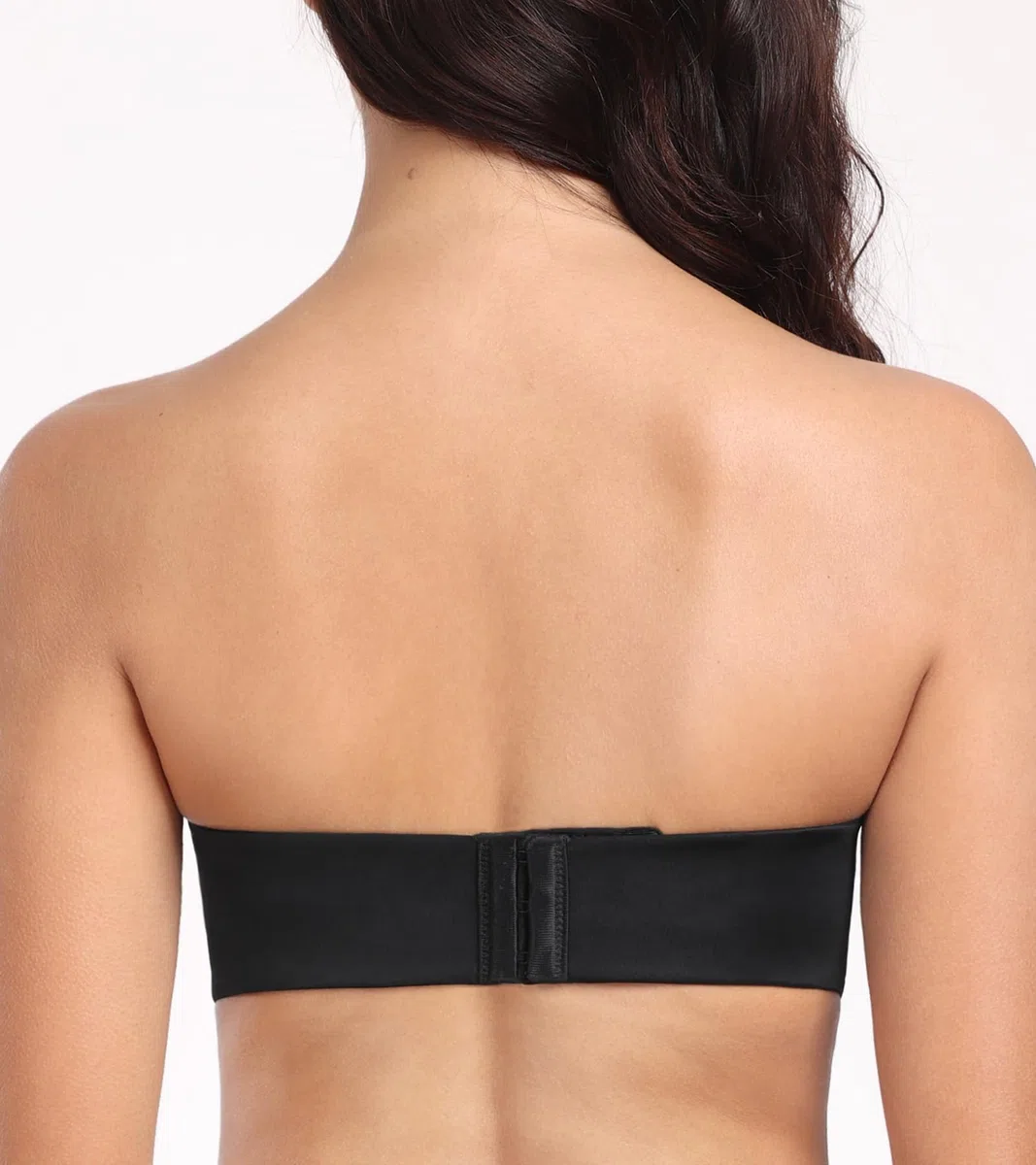 Lemorosy Brasier sin Tirantes para Mujer, sin Varillas, con Relleno, Antideslizante, Invisible, sin Tirantes, Negro -, 95C