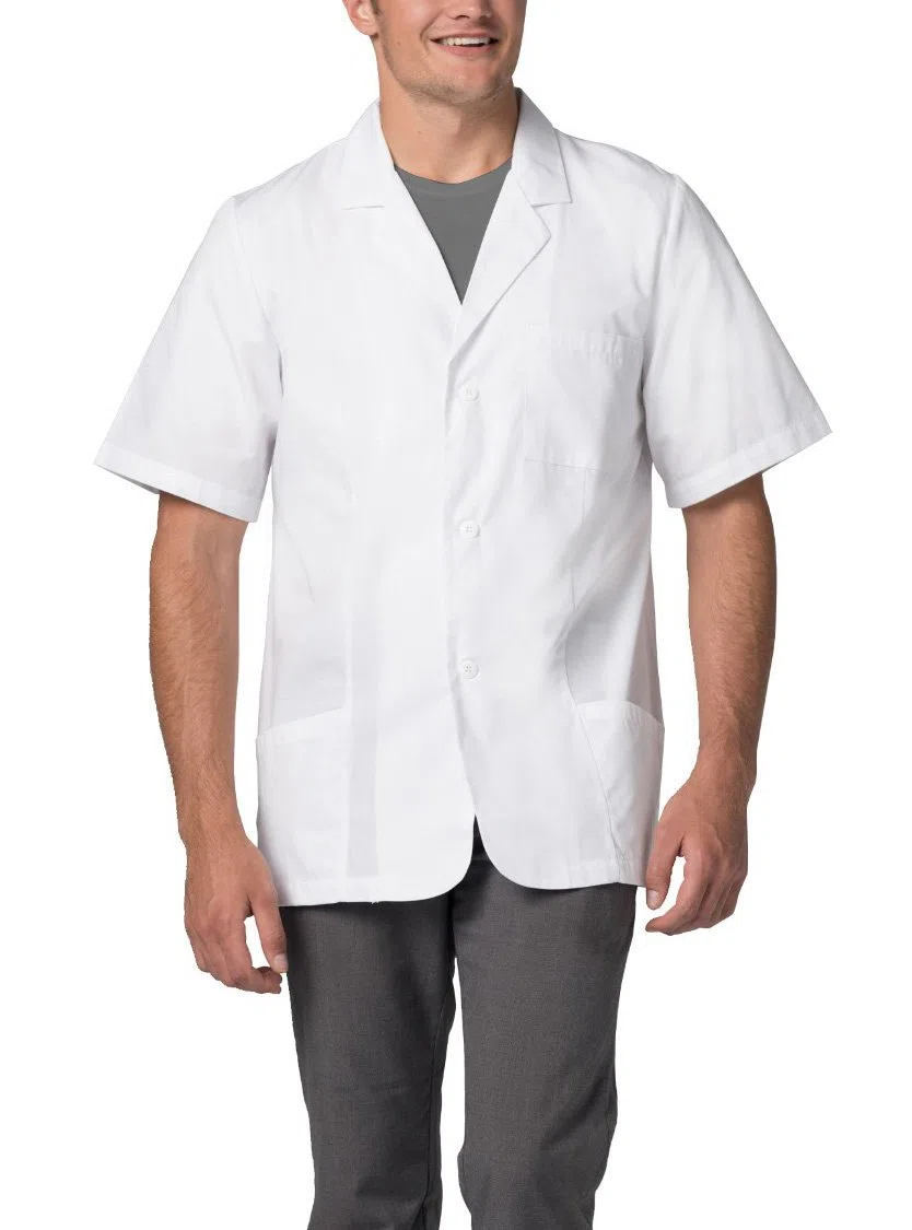 Adar Batas de laboratorio unisex - Bata de laboratorio de manga corta de 79 cm