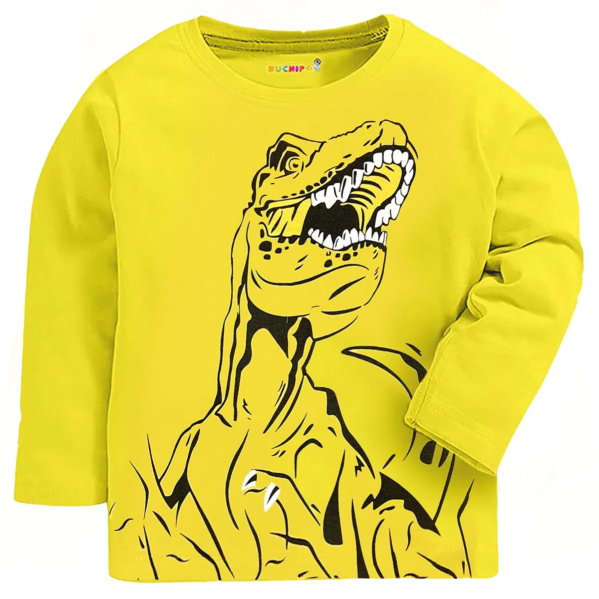 Kuchipoo Camiseta de manga larga para niño de algodón de ajuste regular, Multi 1, 9-10 Años
