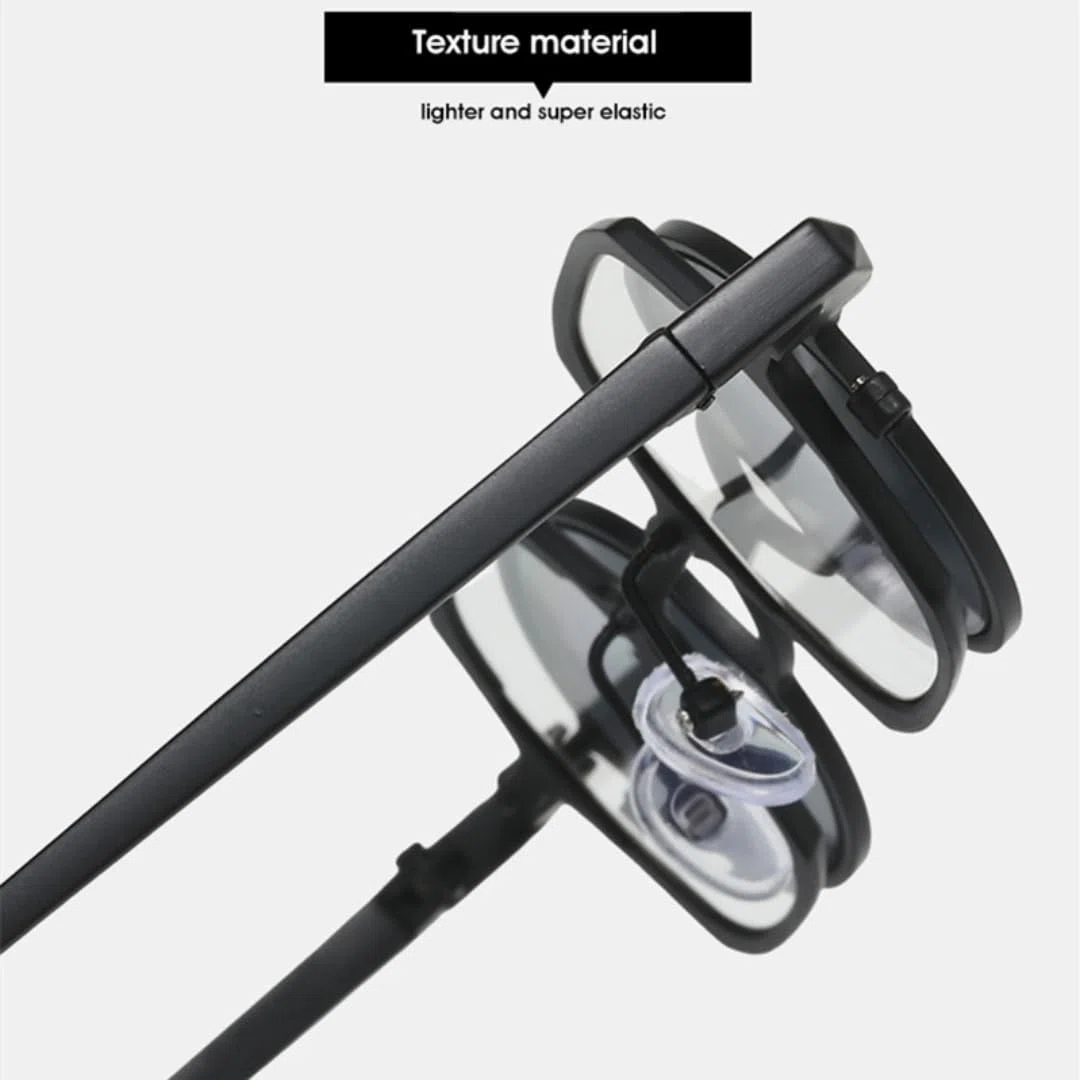 Gafas de sol metálicas con lentes redondas desmontables, estilo espejo, protección UV400.