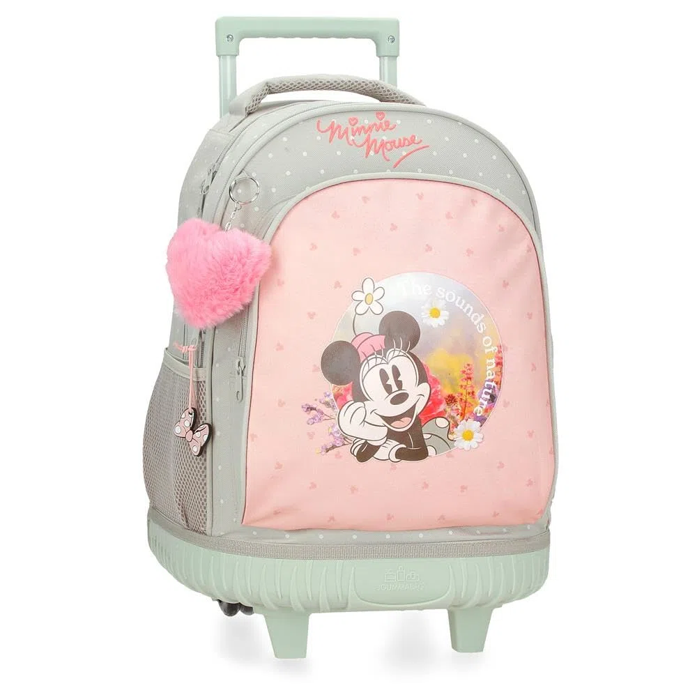 Joumma Bags Disney Minnie Wild Nature mochilas infantiles, varios tamaños, mochila paseo, fabricada en Poliéster, Incluye pompon decorativo.