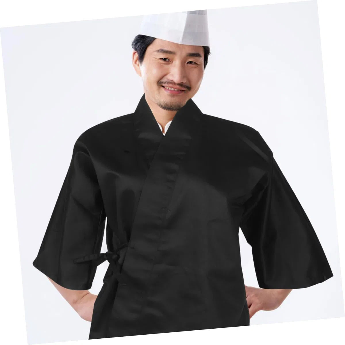 Ropa de Trabajo de Chef Japonesa Estilo Kimono Chaqueta de Chef de Sushi Transpirable Uniforme Japonés para Restaurante para Cocineros y Servicio Restaurante