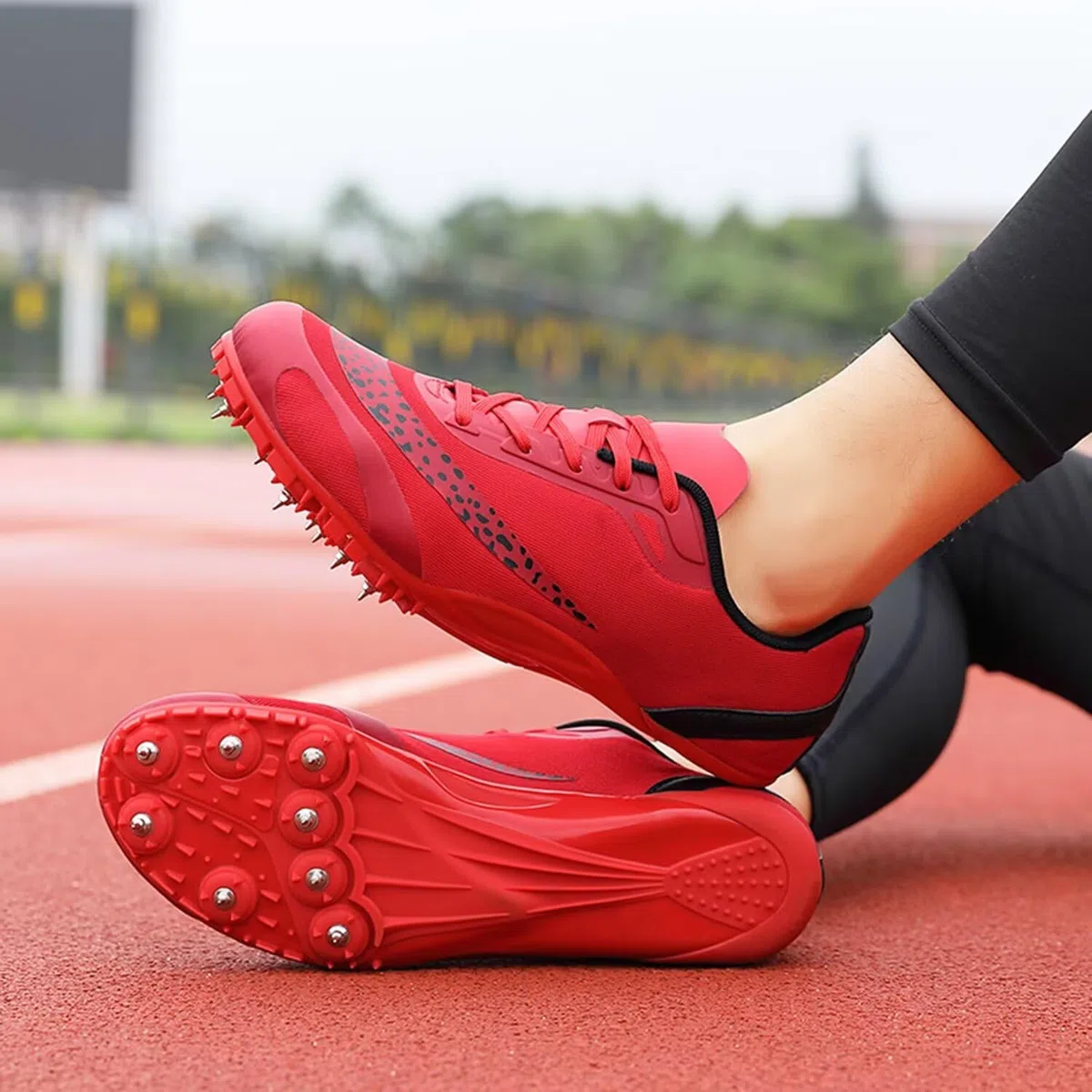 Zapatillas de Atletismo Unisex con 8 Clavos: Zapatillas Profesionales Transpirables para Correr, Saltar y Sprint para Hombres y Mujeres, para Deportes Profesionales y de Velocidad