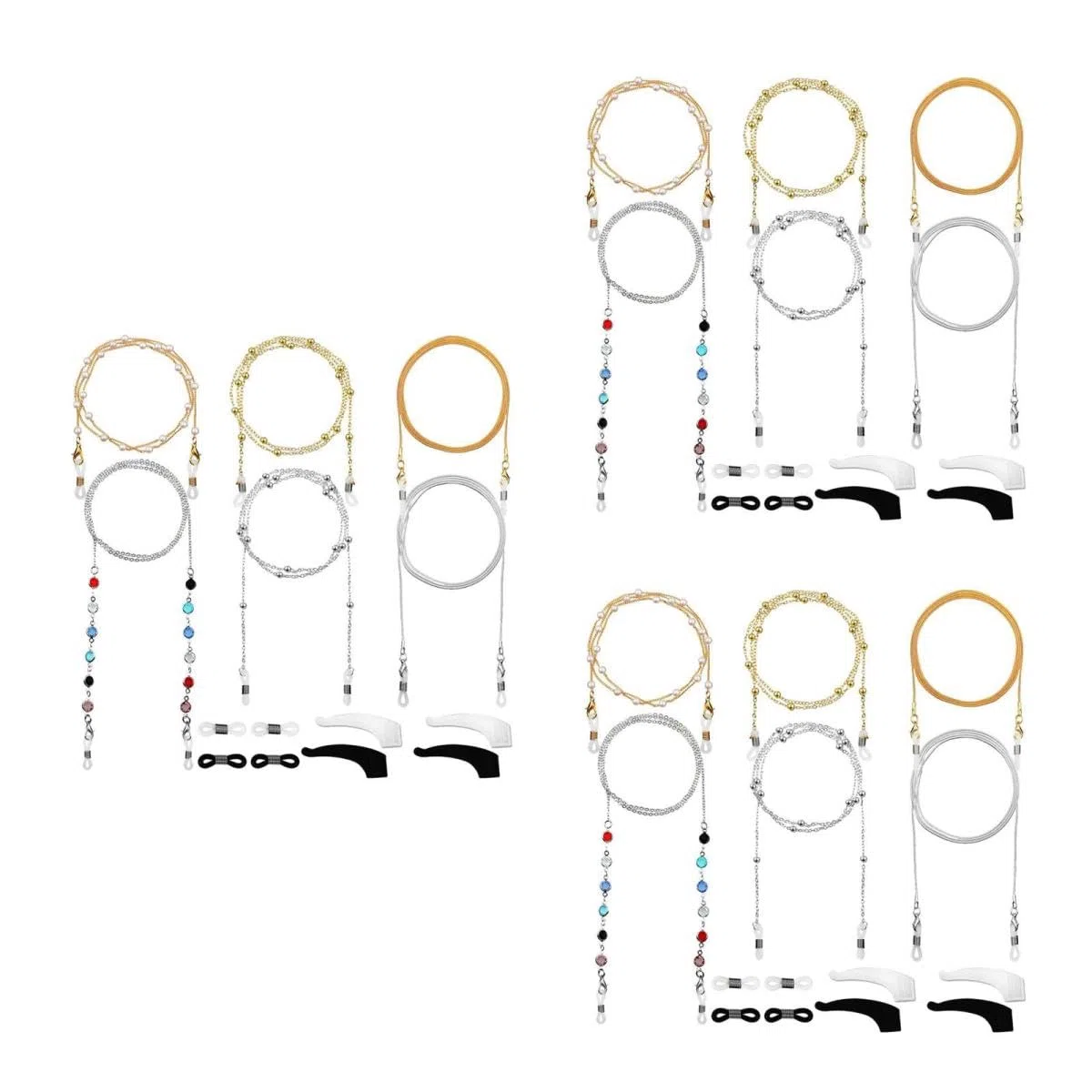 BESTYASH Cadena De Máscara De Cadena Para Gafas Elegantes Decoraciones De Gafas Cordones Para Anteojos Anti-perdida Cuerdas Antipérdida Para Gafas Cuerdas Para Anteojos La Cadena