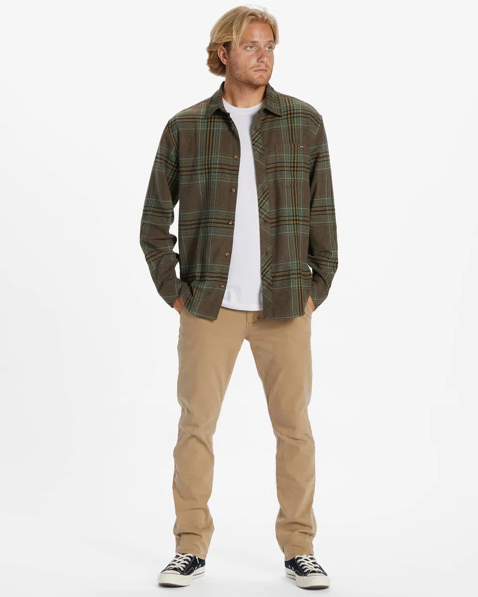 Billabong Coastline Flannel - Camisa de Manga Larga para Hombre