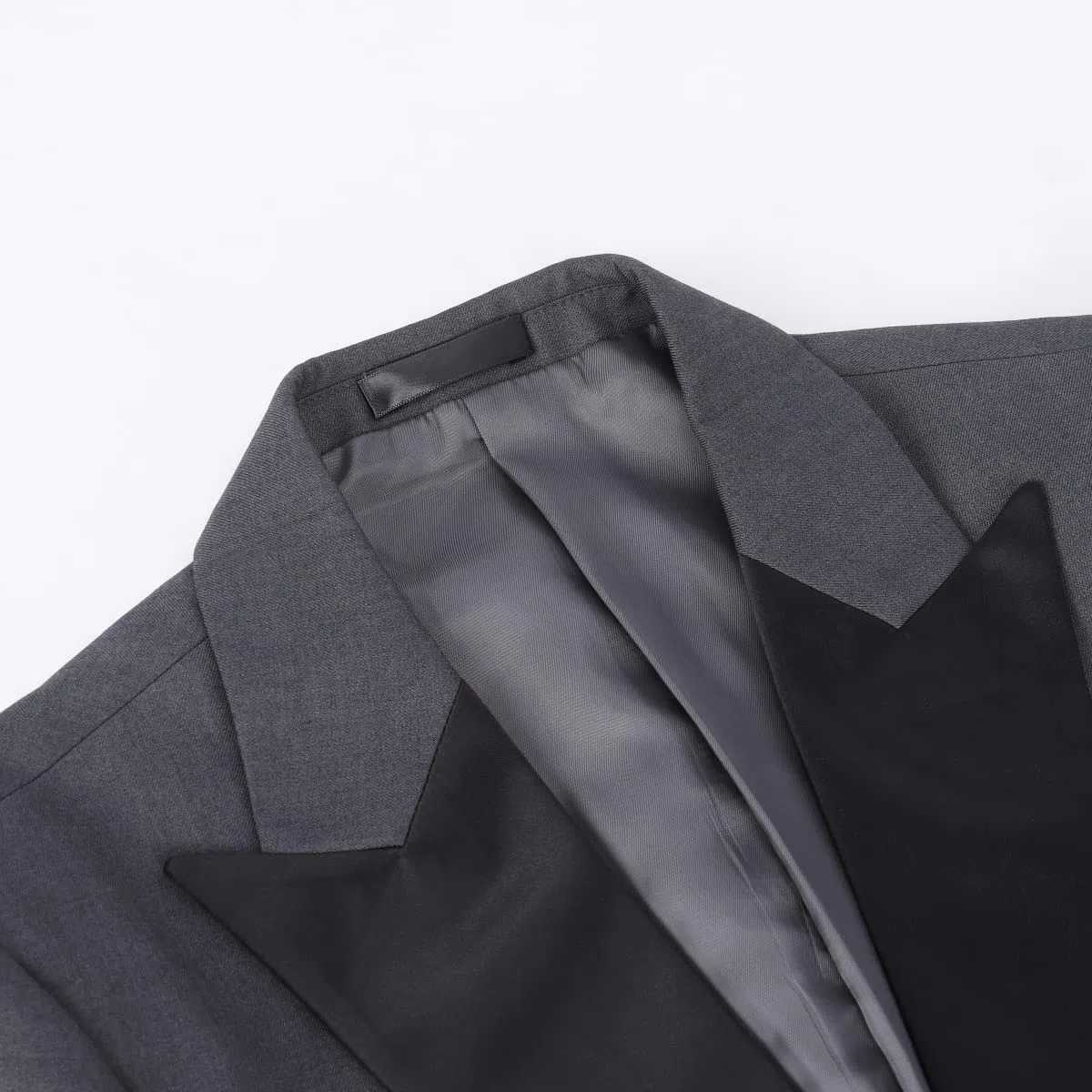 YOUTHUP Trajes de 2 piezas para hombre, ajuste delgado, solapa de pico, 1 botón, blazer y pantalones, traje de esmoquin de noche a la moda