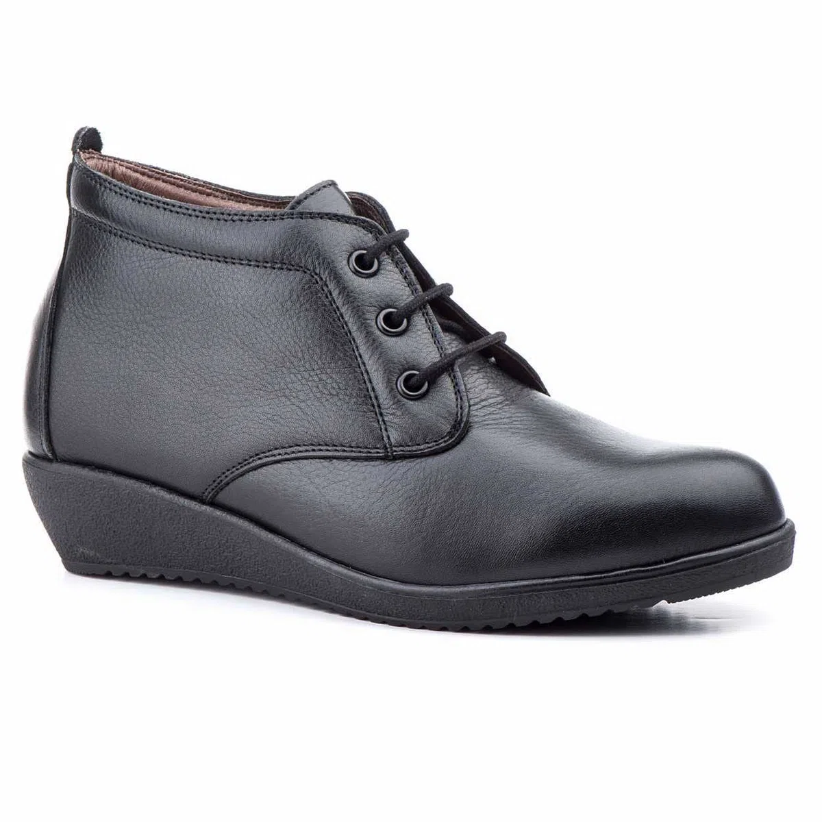 Botines mujer de piel con tacón o plataforma Botín cómodo de invierno y otoño Calzado artesanal de España tipo cuña o camperos en ante y cuero Elegantes e informales