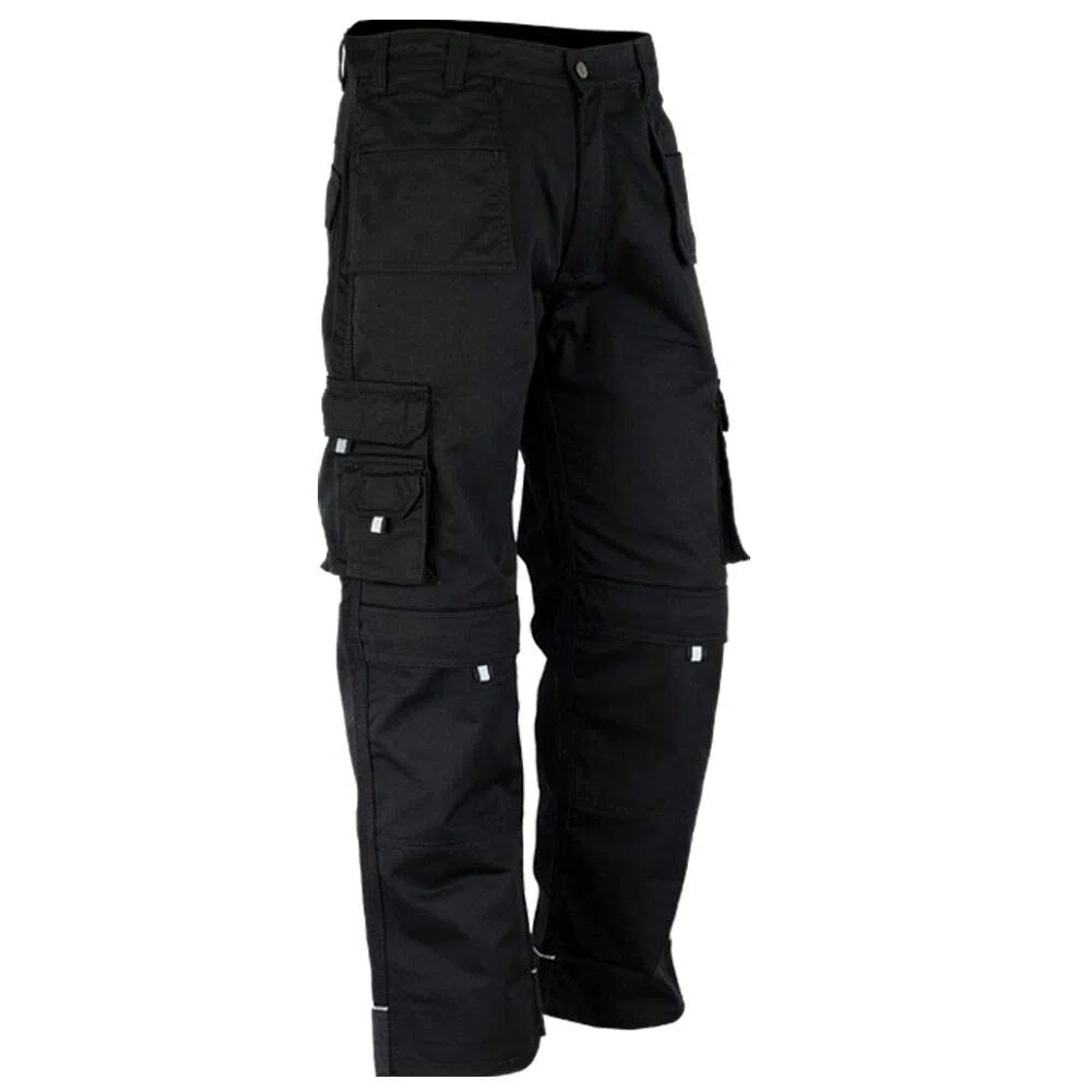 WrightFits Pantalones de Trabajo Pro-11 Cargo de Combate de Seguridad Resistente con Bolsillos múltiples para Rodilleras con Triple Costura para Hombre