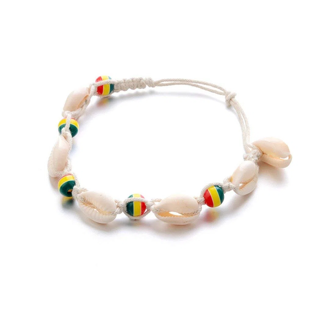 Tobillera Unisex, Tobillera de Concha, Pulsera de Tobillo, Accesorios Tejidos con Cuentas, joyería para pies Ajustable para Mujeres y niñas, rentable y
