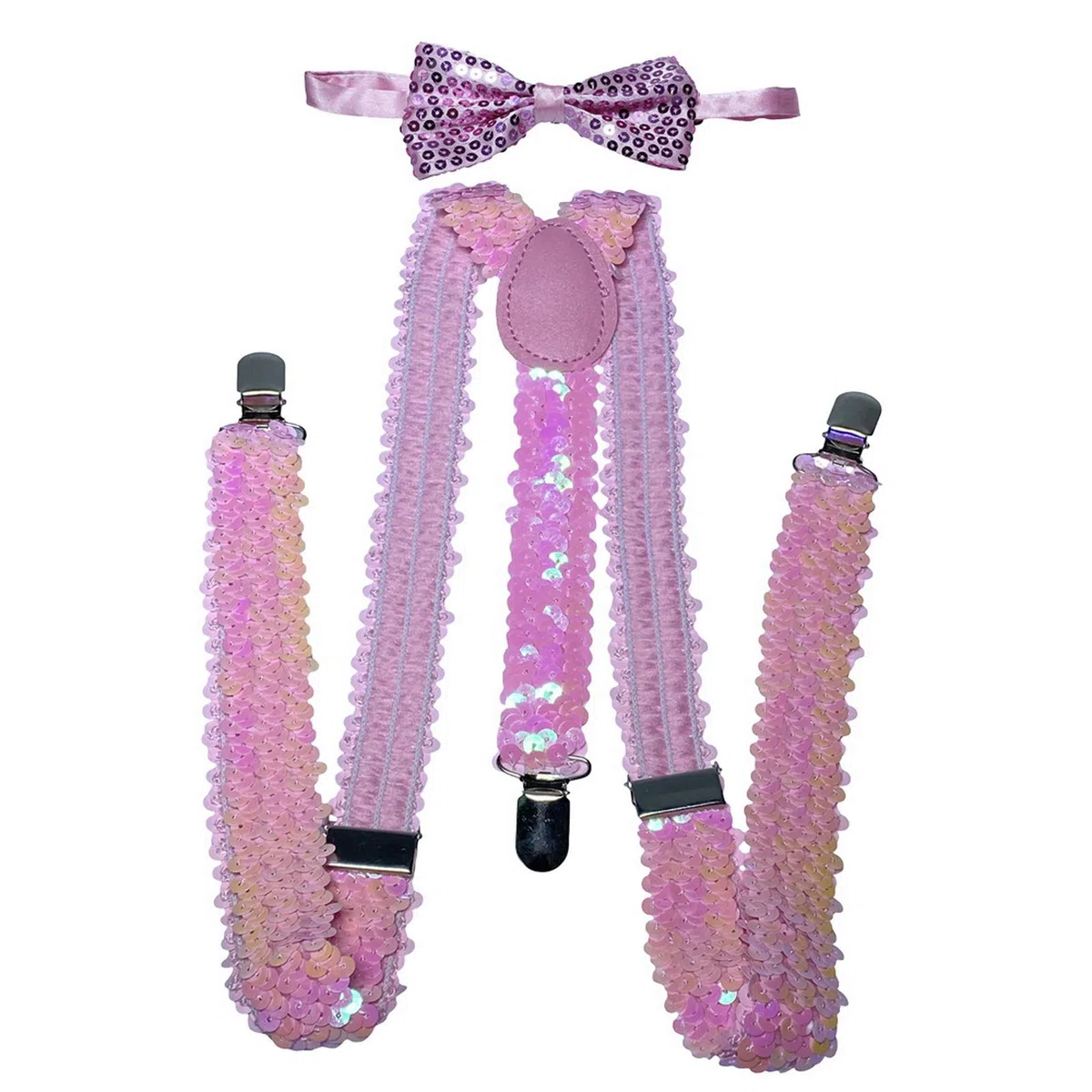 Juego de pajarita y tirantes elásticos ajustables en forma de Y preatados, accesorios para fiestas