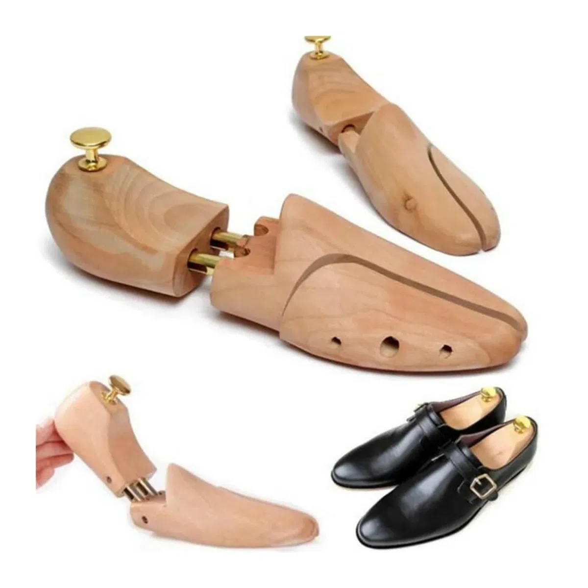 Hormas de madera for zapatos, 1 par, ensanchador árboles, moldeador, EU 35-46/US 5-12/UK 3-11,5