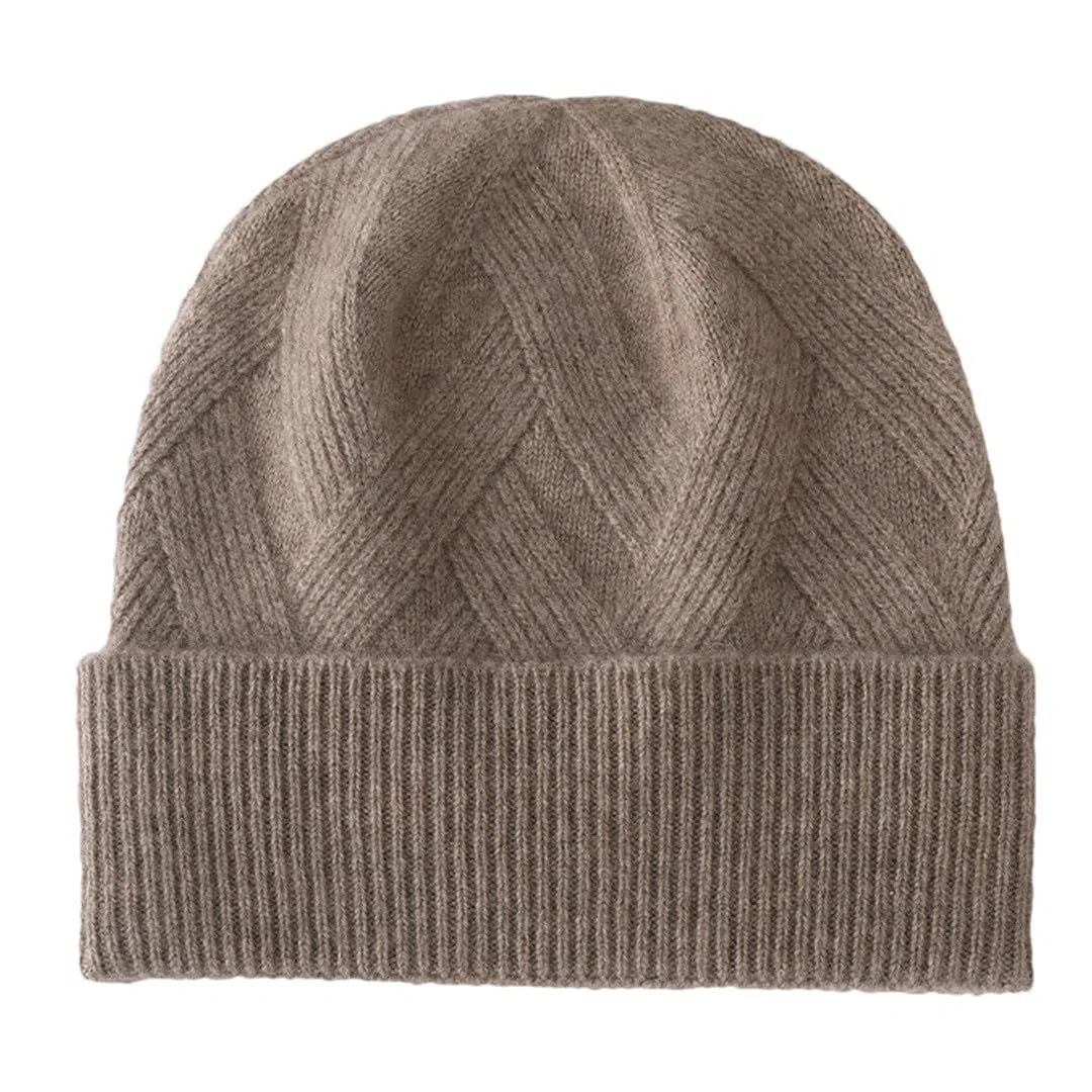 Gorro De Invierno 100% De Cachemira Pura De Punto Para Mujer, Gorros Suaves Y Cálidos, Gorro Grueso Informal, Gorro De Cachemira