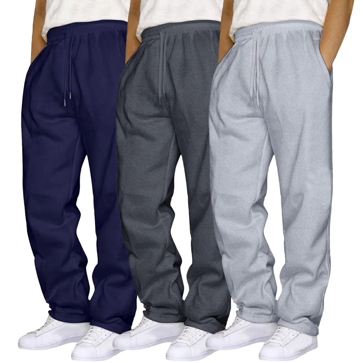 Genérico Pantalón Running Hombre Bolsillos Cintura Elástica con Cordón Y Bajo Pantalones Chandal Hombres Pantalones De Entrenamiento para Gimnasio Deportivos para Correr Y Trotar