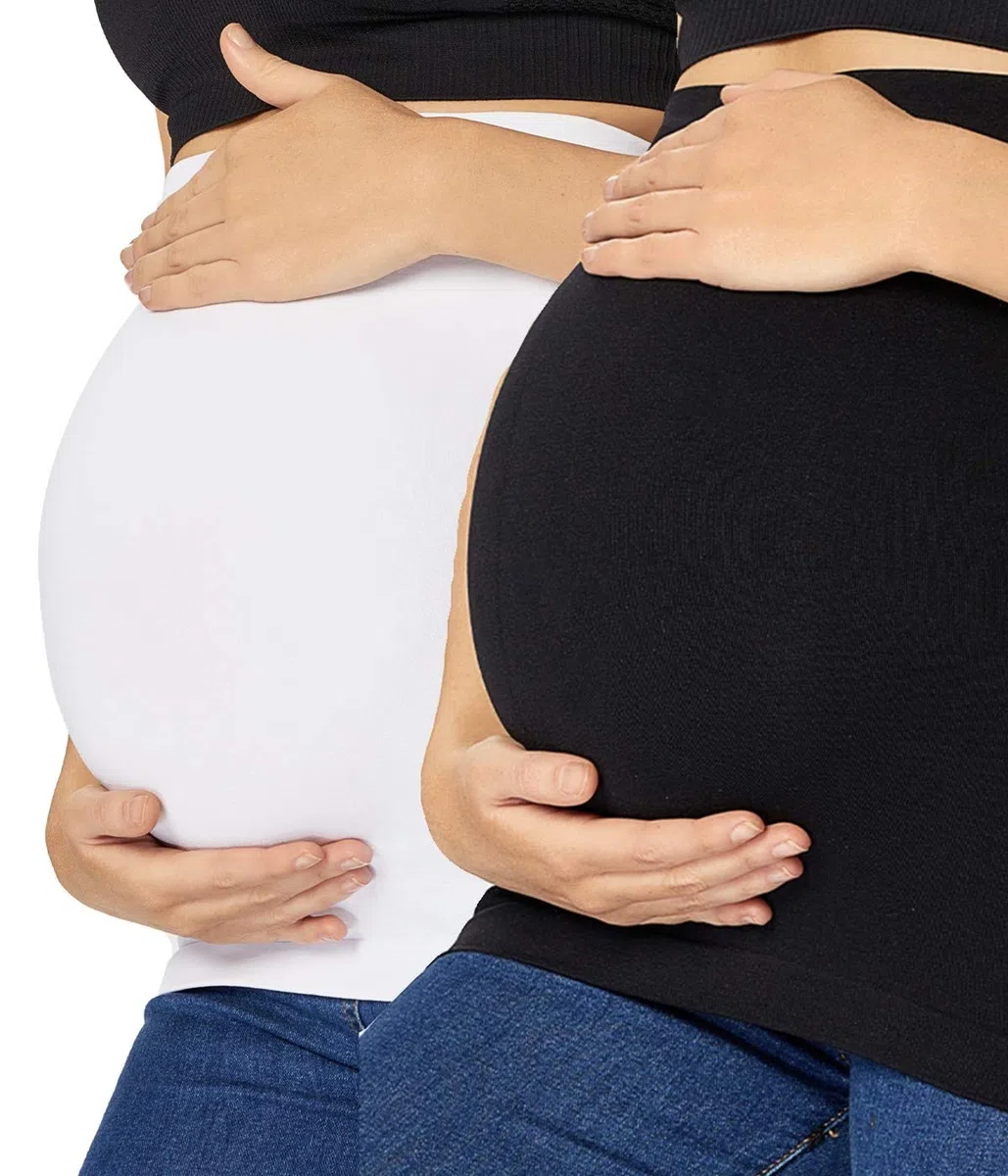 Combinación de extensores de camisas de maternidad y extensores de cintura, banda de vientre de maternidad sin costuras