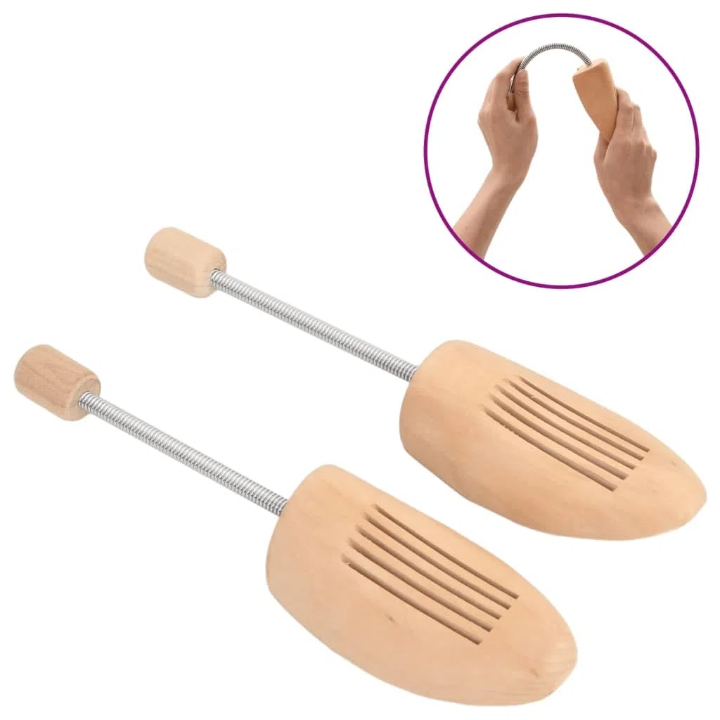 Par de hormas de zapatos EU 39-42 de madera maciza de loto para dilatadores de zapatos, para estirar botas y zapatillas de piel, cuidado y forma