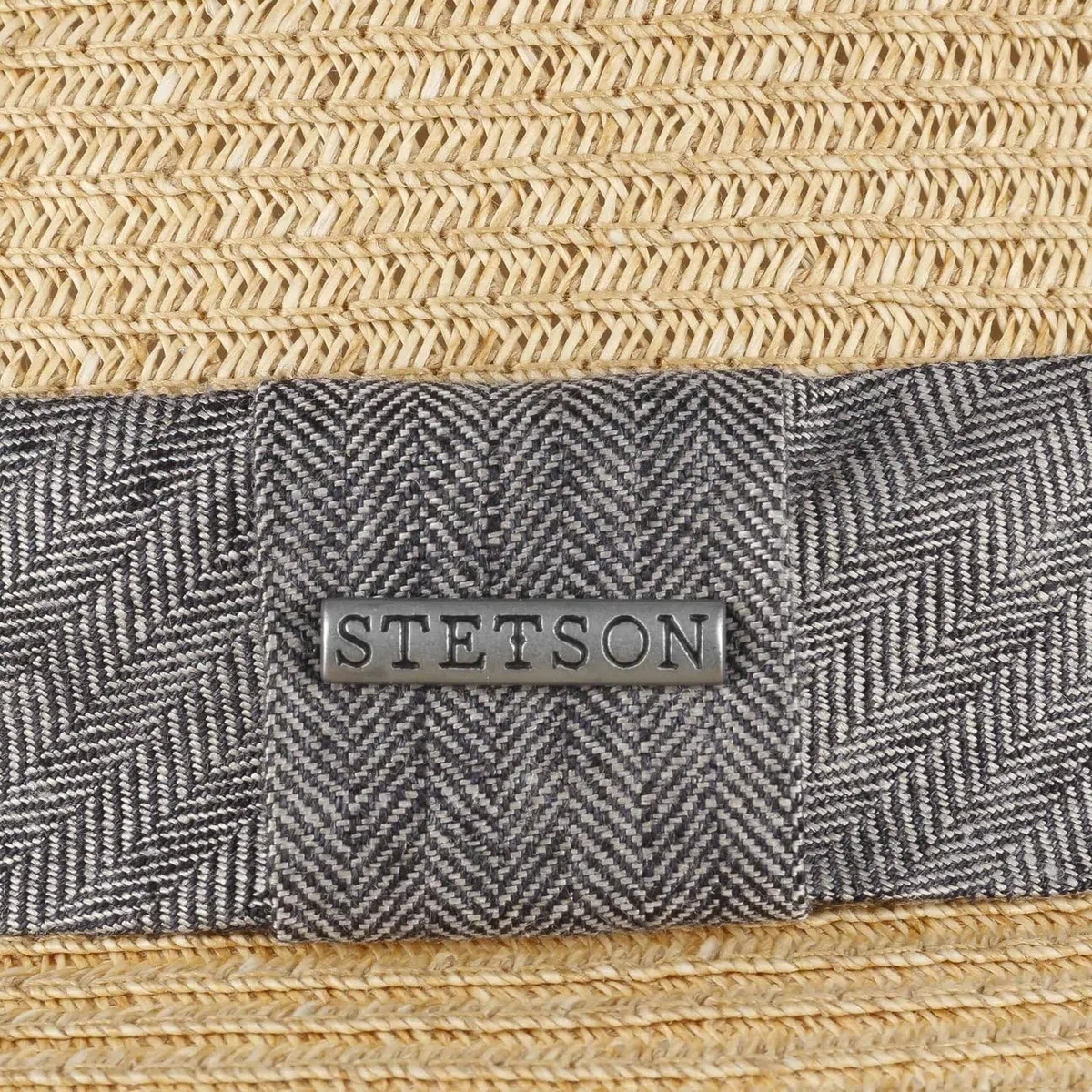 Stetson Lintano Toyo Sombrero Fedora de Paja Banda Multicolor Unisex Primavera Verano
