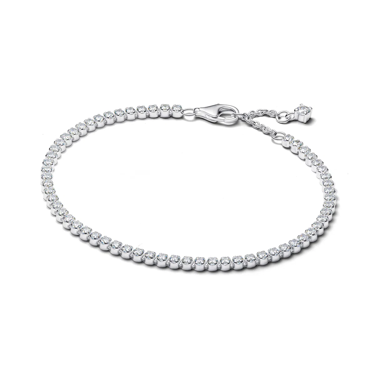 PANDORA Pulsera de tenis para mujer, plata y circonita, 593927C01