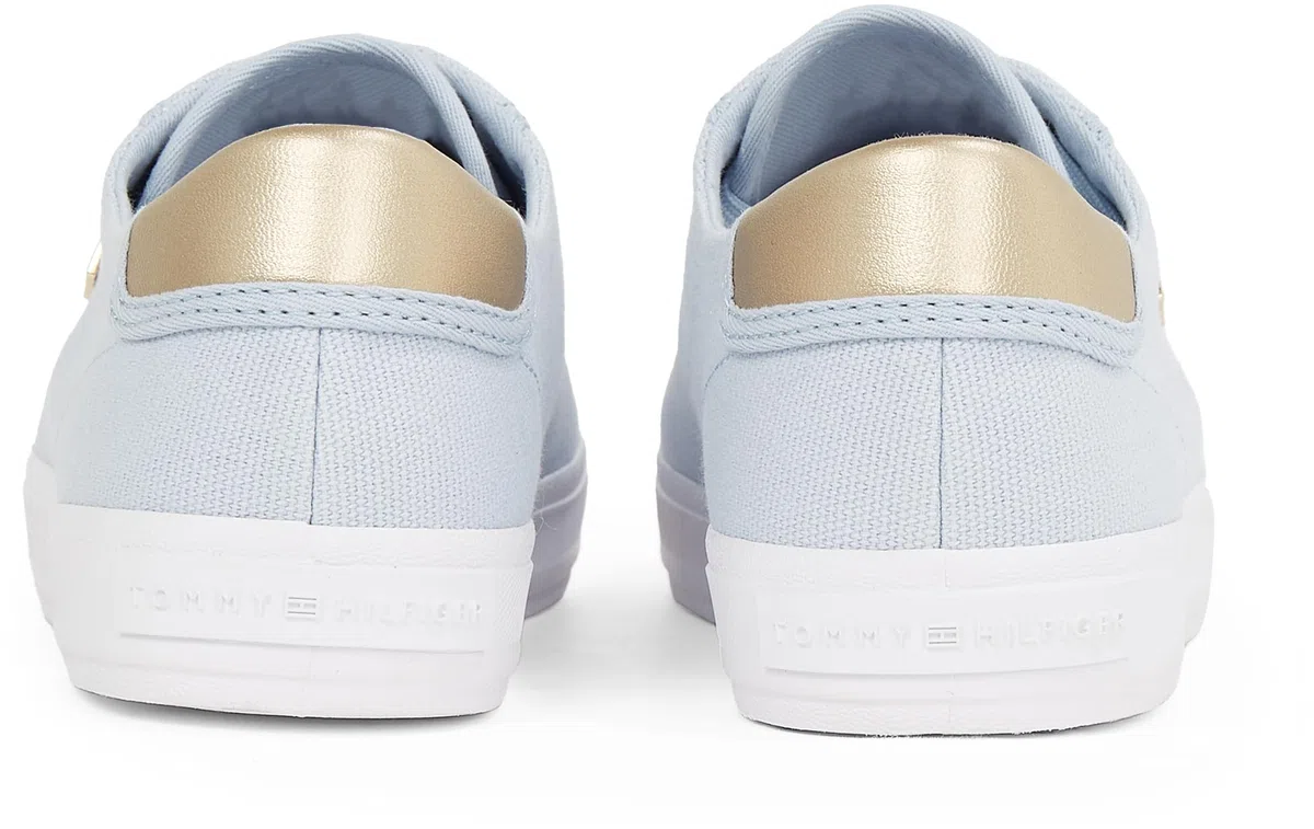 Tommy Hilfiger Sneaker con Suela Vulcanizada Mujer Canvas Lace Up Elegante