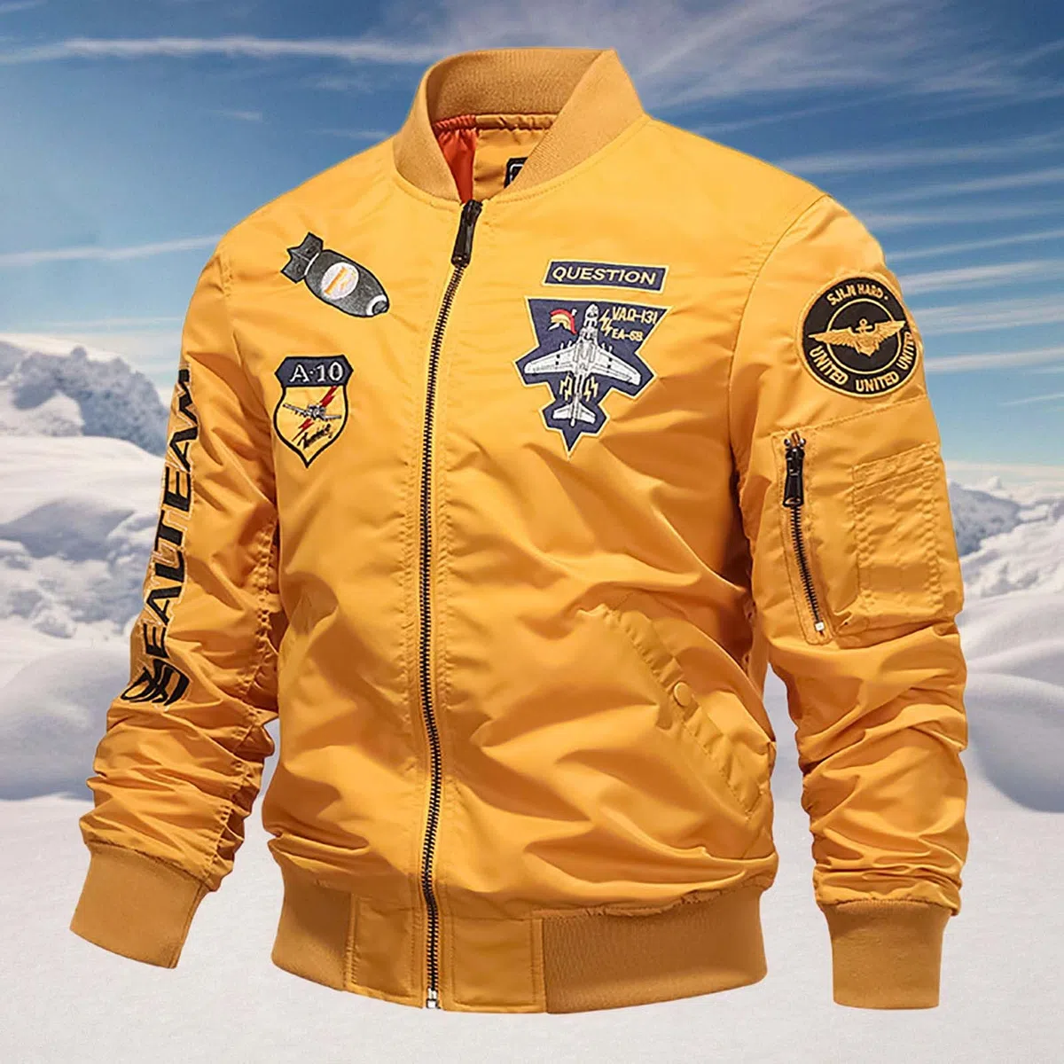Generisch Chaqueta bomber para hombre, informal, a prueba de viento, forro polar, chaqueta de invierno Y2k, varios bolsillos, estilo militar, chaqueta de aviador, cuello alto, chaqueta bomber, otoño e