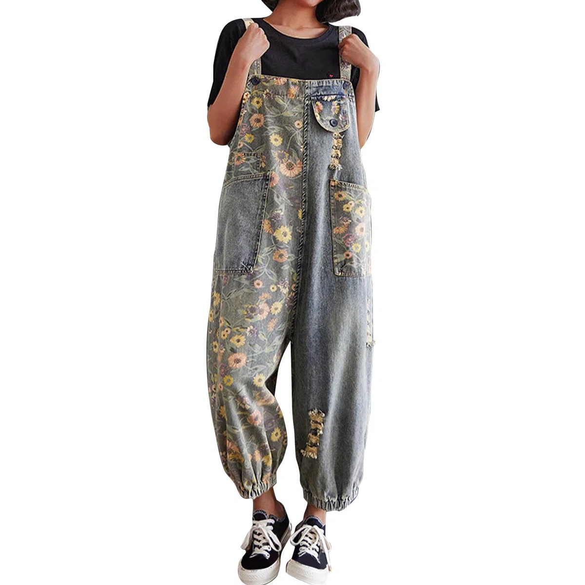 Peto Vaquero Mono De Trabajo Mujer Tezano Ancho Macacao Fiesta Casual para Overol Elegante Talla Grande Anchos Largos Tallas Grandes Informal Deportivo