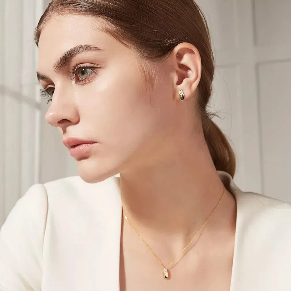 Collares con Colgante Cuadrado de eslabones de Cadena, joyería para Mujer, Regalos de Plata de Ley 925 para Mujer