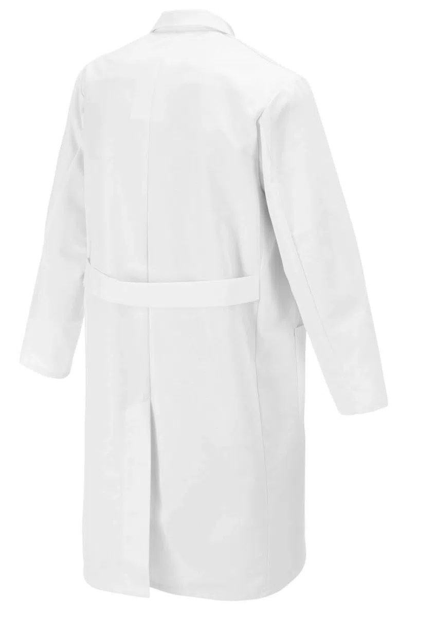 BP 1619-130-21-48n - Abrigo de manga larga para hombre, cuello con solapa, 205,00 g/m², algodón puro, blanco, 48n