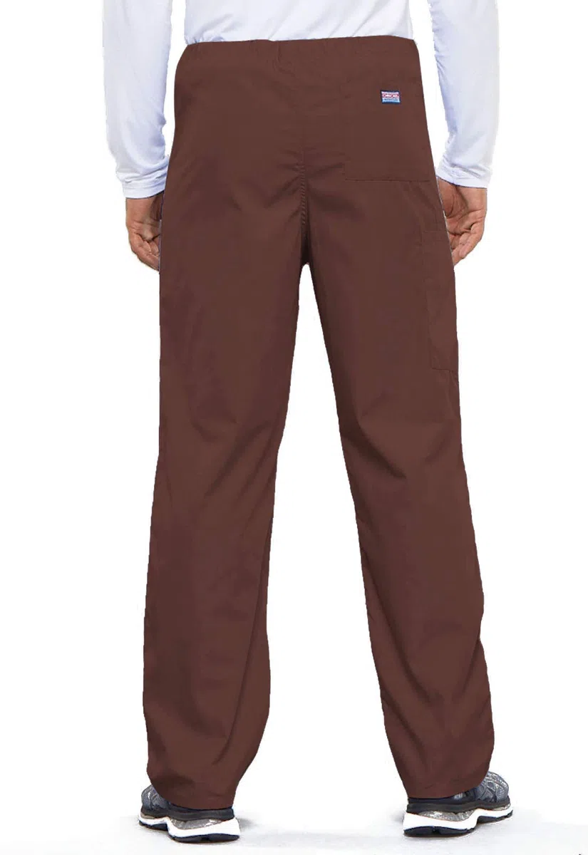 Cherokee Conjunto de uniforme médico para hombres y mujeres de ajuste tradicional con cuello en V 4777 con pantalón cargo con cordón de tiro natural 4100