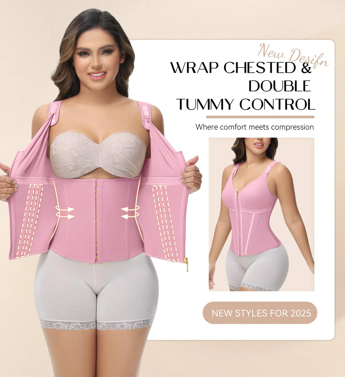 SHAPSHE Corsé de entrenamiento de cintura para mujer, control de abdomen, deportivo, entrenamiento, chaleco moldeador de cuerpo para mujer, posparto, gimnasio, cremallera y ganchos