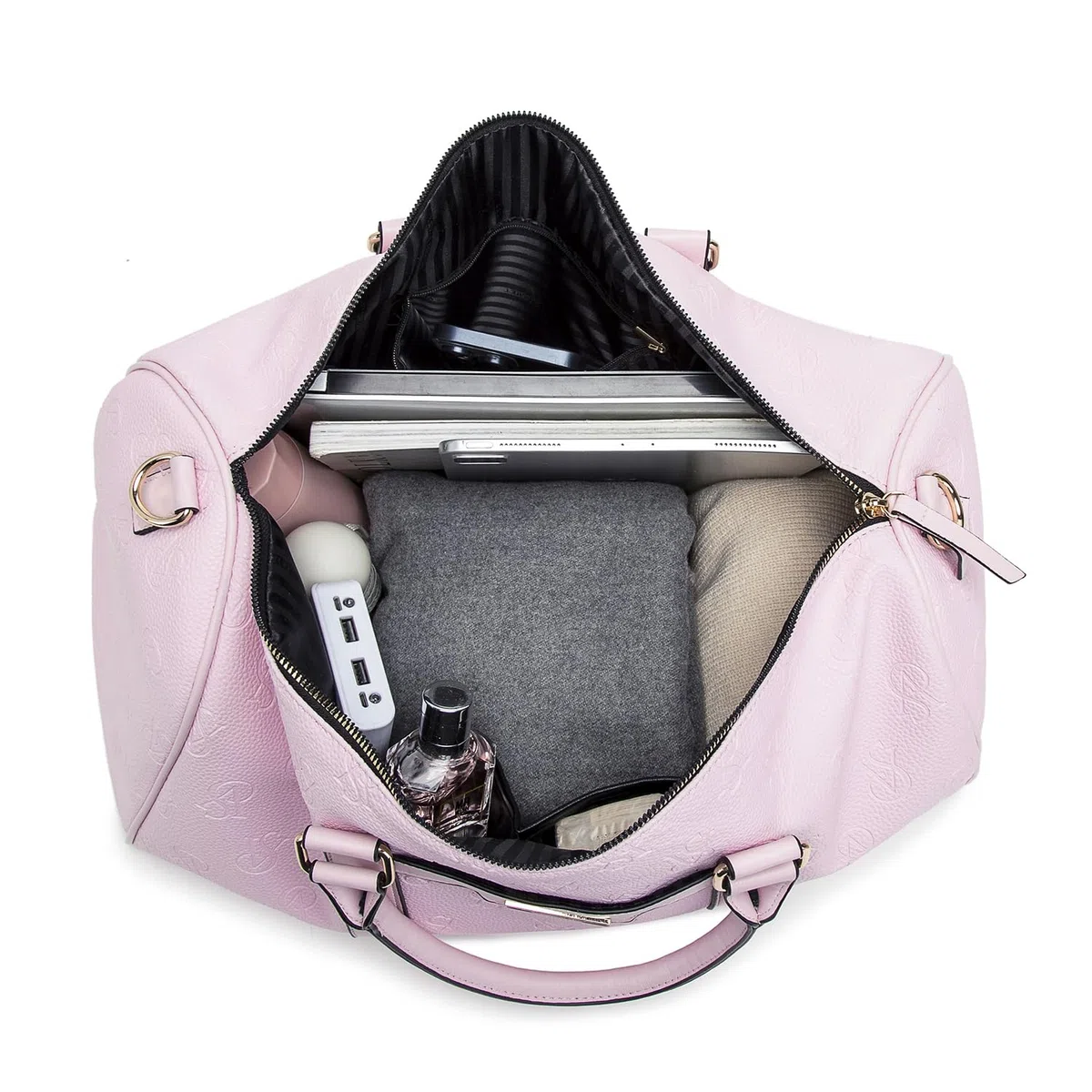 Victorias Secret Bolso Bandolera Mujer Bolsos Tote Grande Cremallera e Impermeable, Bolso Messenger Negro